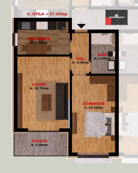 Dobroesti, Fundeni, apartament 2 camere TVA inclus
