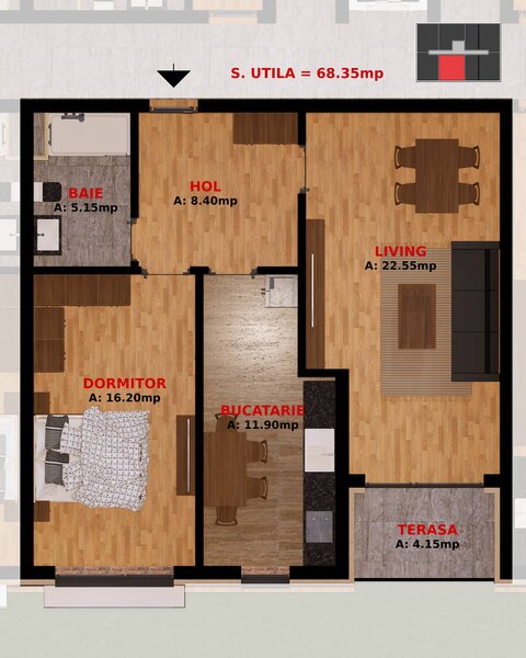 Dobroesti, Fundeni, apartament 2 camere TVA inclus
