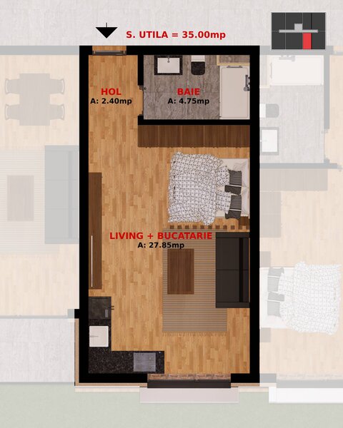 Dobroesti, garsoniere si apartamente 2 camere TVA inclus